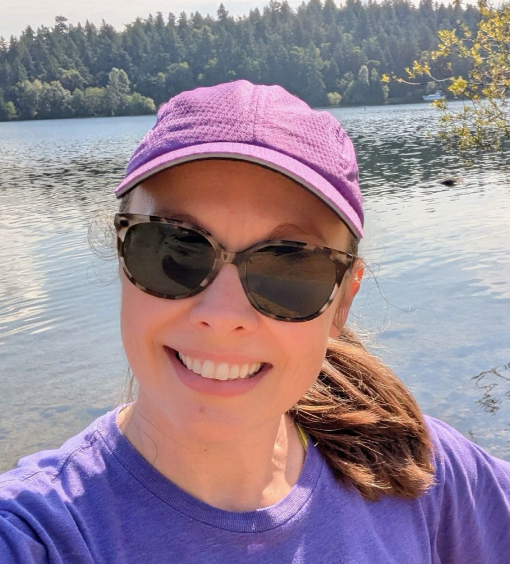 Running coach in action